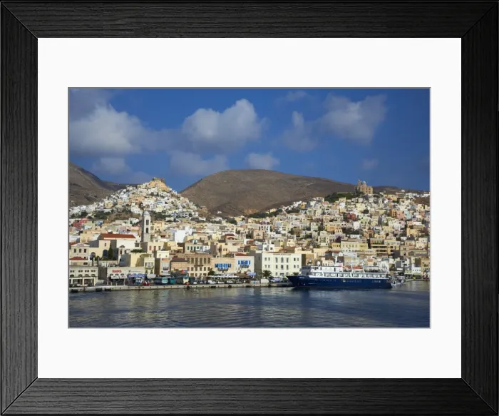 Framed Print : Ermoupoli (Khora) the capital and Ano Syros, Syros Island, Cyclades, Greek Islands, Greece, Europe Framed Print : Ermoupoli (Khora) the capital and Ano Syros, Syros Island, Cyclades, Greek Islands, Greece, Europe