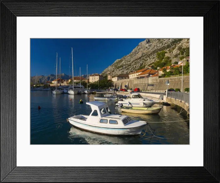 Framed Print : Kotor Marina, Kotor, Bay of Kotor, Montenegro, Europe Framed Print : Kotor Marina, Kotor, Bay of Kotor, Montenegro, Europe