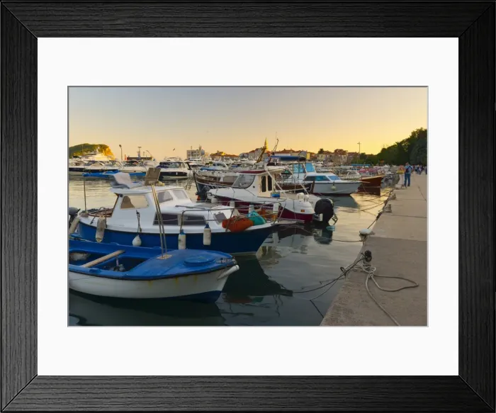 Framed Print : Budva Marina, Old Town (Stari Grad), Budva, Montenegro, Europe Framed Print : Budva Marina, Old Town (Stari Grad), Budva, Montenegro, Europe