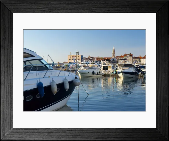 Framed Print : Budva Marina, Old Town (Stari Grad), Budva, Montenegro, Europe Framed Print : Budva Marina, Old Town (Stari Grad), Budva, Montenegro, Europe