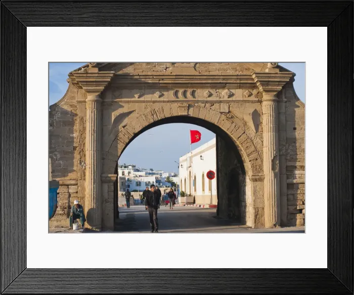 Framed Print : Entrance gate to the old city of Essaouira, formerly Mogador, UNESCO World Heritage Site, Morocco, North Africa, Africa Framed Print : Entrance gate to the old city of Essaouira, formerly Mogador, UNESCO World Heritage Site, Morocco, North Africa, Africa
