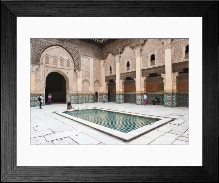 Framed Print : Tourists visiting Medersa Ben Youssef, the old Islamic school, Old Medina, Marrakech, Morocco, North Africa, Africa Framed Print : Tourists visiting Medersa Ben Youssef, the old Islamic school, Old Medina, Marrakech, Morocco, North Africa, Africa