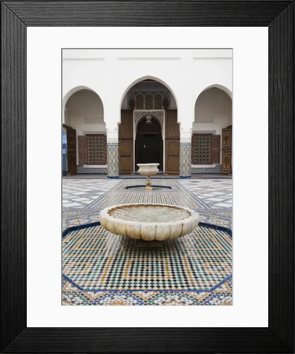 Framed Print : Marrakech Museum, fountain in the interior, Old Medina, Marrakech, Morocco, North Africa, Africa Framed Print : Marrakech Museum, fountain in the interior, Old Medina, Marrakech, Morocco, North Africa, Africa