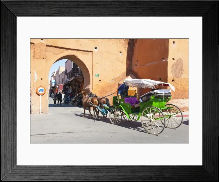Framed Print : Tourists in Marrakech enjoying a horse and cart ride around the old medina, Marrakech, Morocco, North Africa, Africa Framed Print : Tourists in Marrakech enjoying a horse and cart ride around the old medina, Marrakech, Morocco, North Africa, Africa