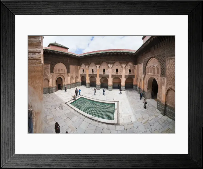 Framed Print : Tourists visiting Medersa Ben Youssef, the old Islamic Koranic school, Old Medina, Marrakech, Morocco, North Africa, Africa Framed Print : Tourists visiting Medersa Ben Youssef, the old Islamic Koranic school, Old Medina, Marrakech, Morocco, North Africa, Africa