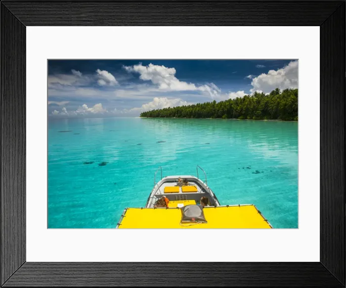Framed Print : Yellow sundeck of a boat in the Ant Atoll, Pohnpei, Micronesia, Pacific Framed Print : Yellow sundeck of a boat in the Ant Atoll, Pohnpei, Micronesia, Pacific