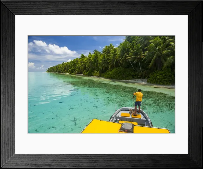 Framed Print : Yellow sundeck of a boat in the Ant Atoll, Pohnpei, Micronesia, Pacific Framed Print : Yellow sundeck of a boat in the Ant Atoll, Pohnpei, Micronesia, Pacific