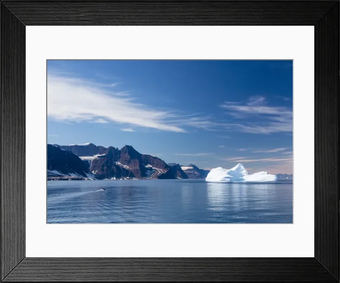 Framed Print : Huge iceberg, Zodiac, Scoresbysund, Northeast Greenland, Polar Regions Framed Print : Huge iceberg, Zodiac, Scoresbysund, Northeast Greenland, Polar Regions