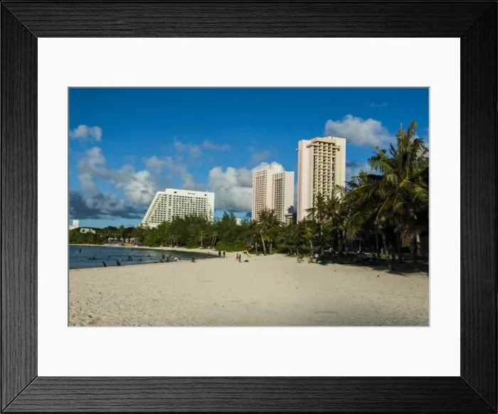 Framed Print : The bay of Tamuning with its hotel resorts in Guam, US Territory, Central Pacific, Pacific Framed Print : The bay of Tamuning with its hotel resorts in Guam, US Territory, Central Pacific, Pacific