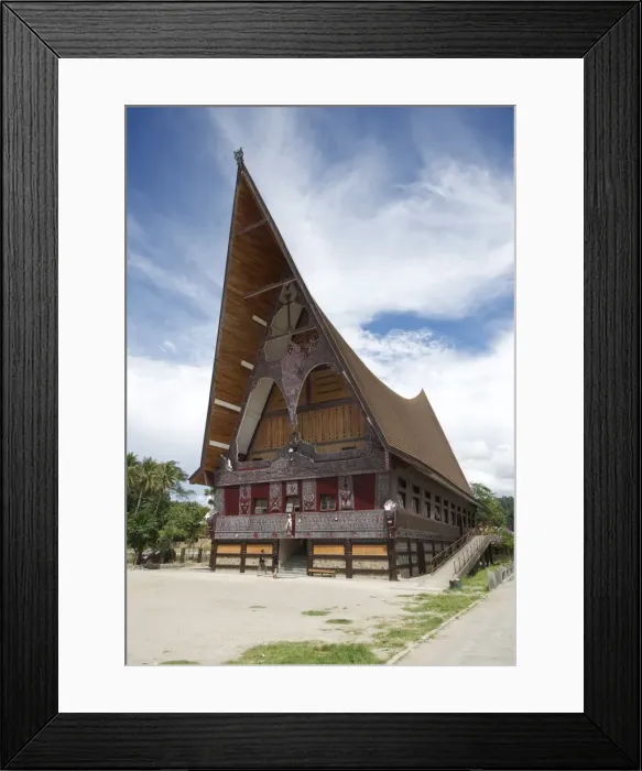 Framed Print : Large Batak style Catholic church with beautiful traditional Batak painted carving, Pangururan, Samosir Island, Sumatra, Indonesia, Southeast Asia, Asia Framed Print : Large Batak style Catholic church with beautiful traditional Batak painted carving, Pangururan, Samosir Island, Sumatra, Indonesia, Southeast Asia, Asia