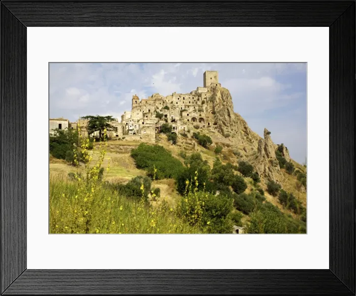 Framed Print : The Citadelle, deserted village of Craco in Basilicata, Italy, Europe Framed Print : The Citadelle, deserted village of Craco in Basilicata, Italy, Europe