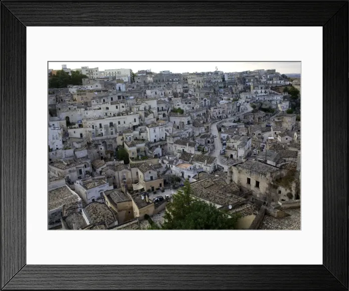 Framed Print : View over the Sassi of Matera in Basilicata, Italy, Europe Framed Print : View over the Sassi of Matera in Basilicata, Italy, Europe