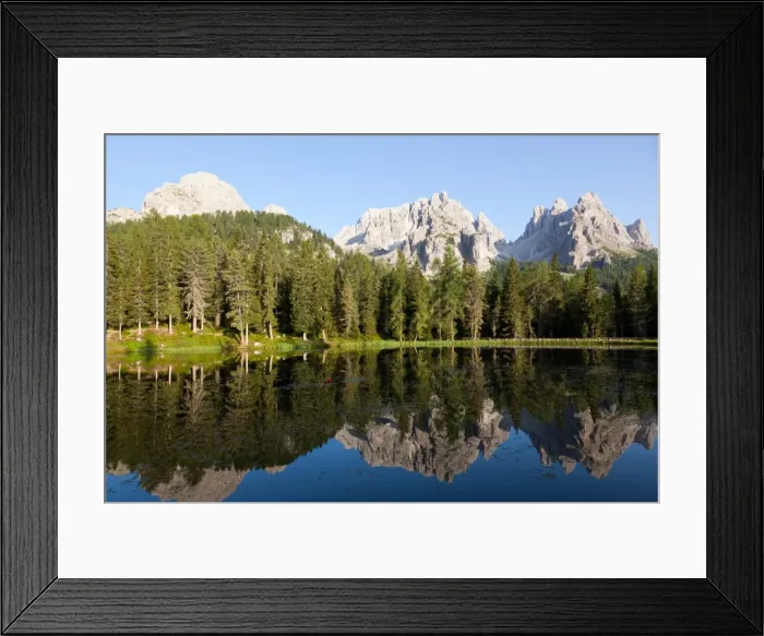 Framed Print : Reflections at sunset on Antorno Lake, Misurina, Tre Cime di Lavaredo, Belluno, Dolomites, Italy, Europe Framed Print : Reflections at sunset on Antorno Lake, Misurina, Tre Cime di Lavaredo, Belluno, Dolomites, Italy, Europe