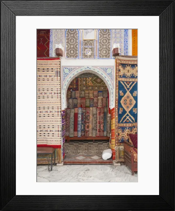 Framed Print : Carpet shop in Marrakech souks, Morocco, North Africa, Africa Framed Print : Carpet shop in Marrakech souks, Morocco, North Africa, Africa