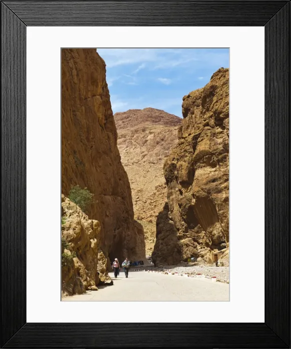 Framed Print : Tourists in Todra Gorge, High Atlas Mountains, Morocco, North Africa, Africa Framed Print : Tourists in Todra Gorge, High Atlas Mountains, Morocco, North Africa, Africa