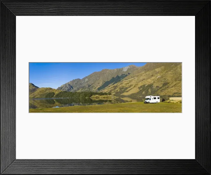 Framed Print : Caravan at Lake Moke campsite, Queenstown, Otago, South Island, New Zealand, Pacific Framed Print : Caravan at Lake Moke campsite, Queenstown, Otago, South Island, New Zealand, Pacific