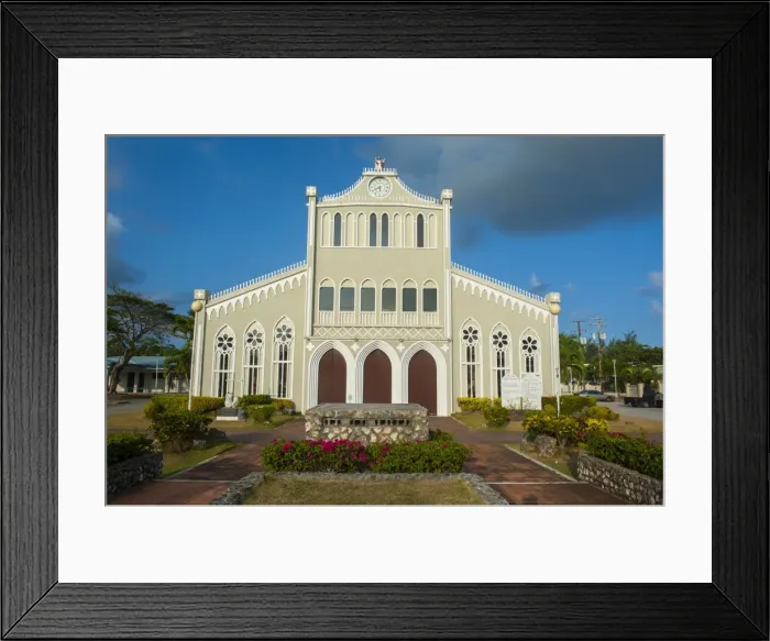 Framed Print : Cathedral of Mount Carmel, Garapan, Saipan, Northern Marianas, Central Pacific, Pacific