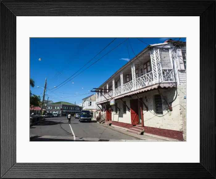 Framed Print : Downtown Charlestown, capital of Nevis Island, St. Kitts and Nevis, Leeward Islands, West Indies, Caribbean, Central America Framed Print : Downtown Charlestown, capital of Nevis Island, St. Kitts and Nevis, Leeward Islands, West Indies, Caribbean, Central America