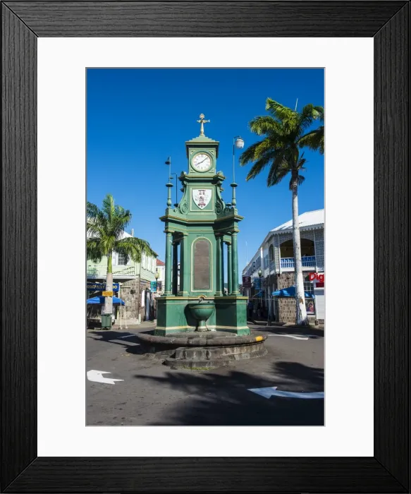 Framed Print : The Circus with the Victorian style Memorial clock, Basseterre, St. Kitts, St. Kitts and Nevis, Leeward Islands, West Indies, Caribbean, Central America Framed Print : The Circus with the Victorian style Memorial clock, Basseterre, St. Kitts, St. Kitts and Nevis, Leeward Islands, West Indies, Caribbean, Central America