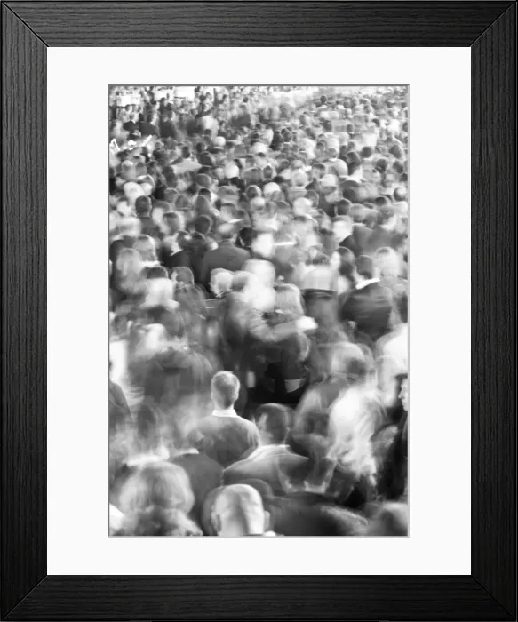 Framed Print : Motion blurred crowd of people, Seville, Andalucia, Spain, Europe Framed Print : Motion blurred crowd of people, Seville, Andalucia, Spain, Europe