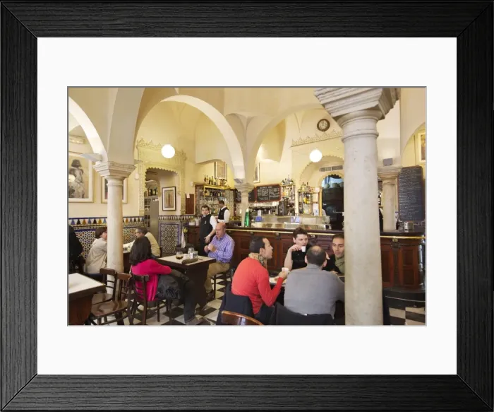 Framed Print : Bar Giralda (Calle Mateos Gago 1) set in Moorish bathouse, Seville, Andalucia, Spain, Europe Framed Print : Bar Giralda (Calle Mateos Gago 1) set in Moorish bathouse, Seville, Andalucia, Spain, Europe