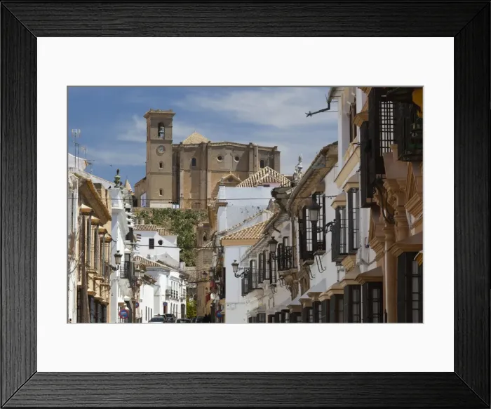 Framed Print : Renaissance houses and 16th century La Colegiata, Osuna, Andalucia, Spain, Europe Framed Print : Renaissance houses and 16th century La Colegiata, Osuna, Andalucia, Spain, Europe
