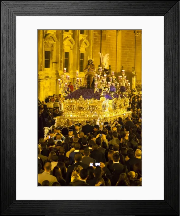 Framed Print : Semana Santa (Holy Week) float (pasos) with image of Christ outside the cathedral, Seville, Andalucia, Spain, Europe Framed Print : Semana Santa (Holy Week) float (pasos) with image of Christ outside the cathedral, Seville, Andalucia, Spain, Europe
