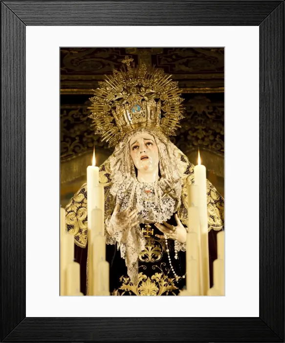 Framed Print : Image of Virgin Mary on float (pasos) carried during Semana Santa (Holy Week), Seville, Andalucia, Spain, Europe Framed Print : Image of Virgin Mary on float (pasos) carried during Semana Santa (Holy Week), Seville, Andalucia, Spain, Europe