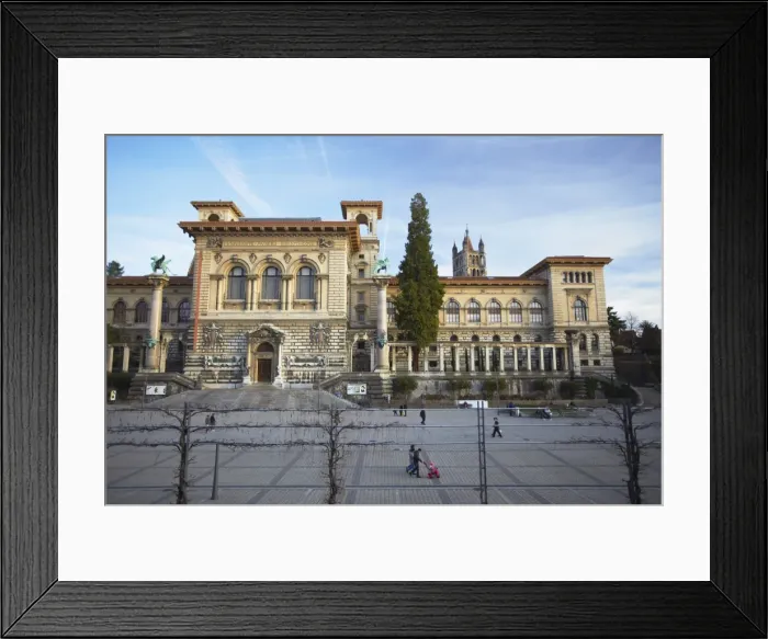 Framed Print : Palais de Rumine in Place de la Riponne, Lausanne, Vaud, Switzerland, Europe Framed Print : Palais de Rumine in Place de la Riponne, Lausanne, Vaud, Switzerland, Europe