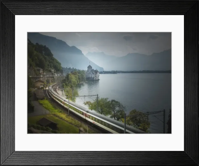 Framed Print : The Castle of Chillon, on Lake Geneva, Montreux, Canton Vaud, Switzerland, Europe Framed Print : The Castle of Chillon, on Lake Geneva, Montreux, Canton Vaud, Switzerland, Europe