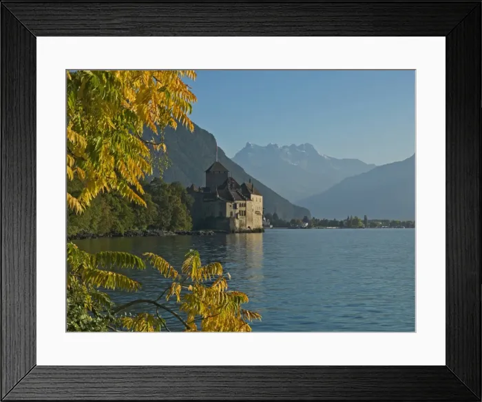 Framed Print : The Castle of Chillon, on Lake Geneva, Montreux, Canton Vaud, Switzerland, Europe Framed Print : The Castle of Chillon, on Lake Geneva, Montreux, Canton Vaud, Switzerland, Europe