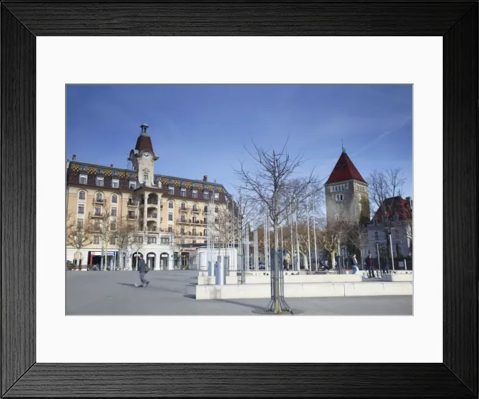 Framed Print : Hotel au Lac and Le Chateau d Ouchy, Ouchy, Lausanne, Vaud, Switzerland, Europe Framed Print : Hotel au Lac and Le Chateau d Ouchy, Ouchy, Lausanne, Vaud, Switzerland, Europe