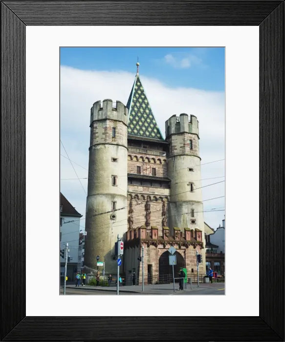 Framed Print : Old town city gate tower, Basel, Switzerland, Europe Framed Print : Old town city gate tower, Basel, Switzerland, Europe