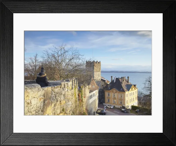 Framed Print : Neuchatel Chateau walls and Prison Tower, Neuchatel, Switzerland, Europe Framed Print : Neuchatel Chateau walls and Prison Tower, Neuchatel, Switzerland, Europe