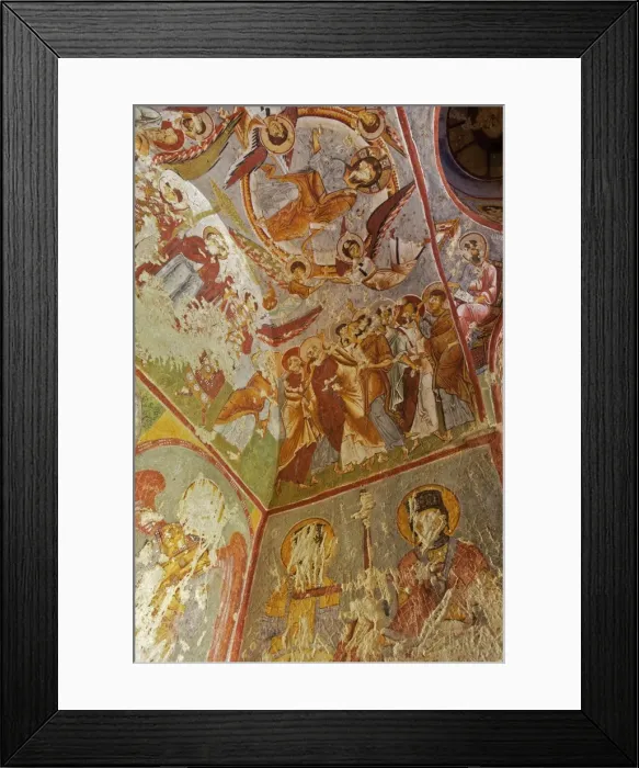 Framed Print : View of ceiling with fresco painting in a cave church, Goreme open air museum, Cappadocia, Anatolia, Turkey, Asia Minor, Eurasia Framed Print : View of ceiling with fresco painting in a cave church, Goreme open air museum, Cappadocia, Anatolia, Turkey, Asia Minor, Eurasia