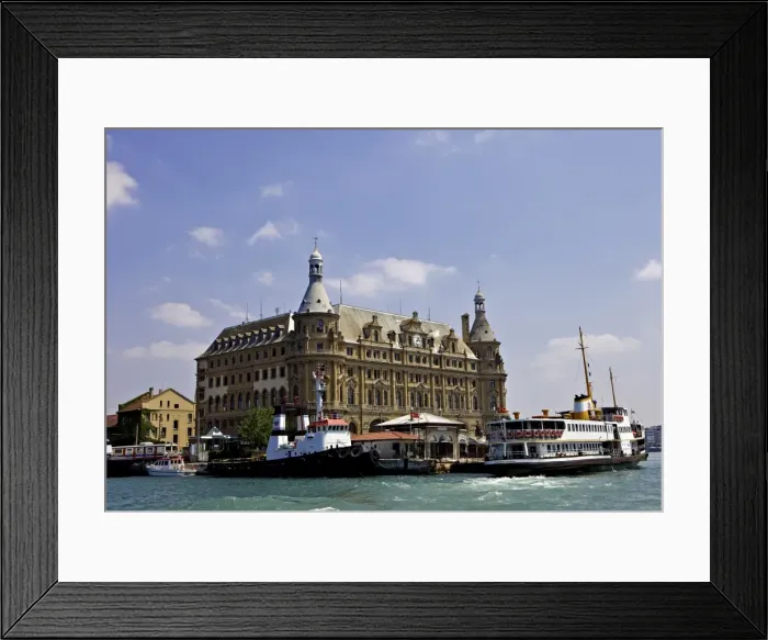 Framed Print : Boat in front of Haydarpasa Terminus railway station, Istanbul, Turkey, Europe, Eurasia Framed Print : Boat in front of Haydarpasa Terminus railway station, Istanbul, Turkey, Europe, Eurasia