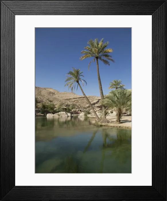 Framed Print : Wadi Bani Khalid, an oasis in the desert, Oman, Middle East Framed Print : Wadi Bani Khalid, an oasis in the desert, Oman, Middle East