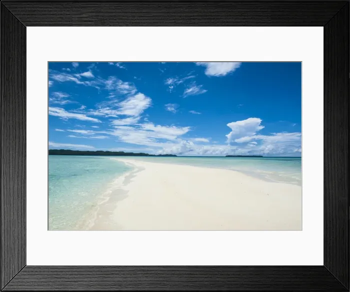 Framed Print : Sand strip appearing at low tide at the Rock islands, Palau, Central Pacific, Pacific Framed Print : Sand strip appearing at low tide at the Rock islands, Palau, Central Pacific, Pacific