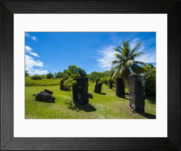 Framed Print : Basalt monoliths known as Badrulchau, Island of Babeldoab, Palau, Central Pacific, Pacific