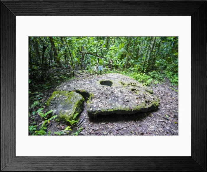 Framed Print : Old stone money on Carp island, Rock islands, Palau, Central Pacific, Pacific Framed Print : Old stone money on Carp island, Rock islands, Palau, Central Pacific, Pacific