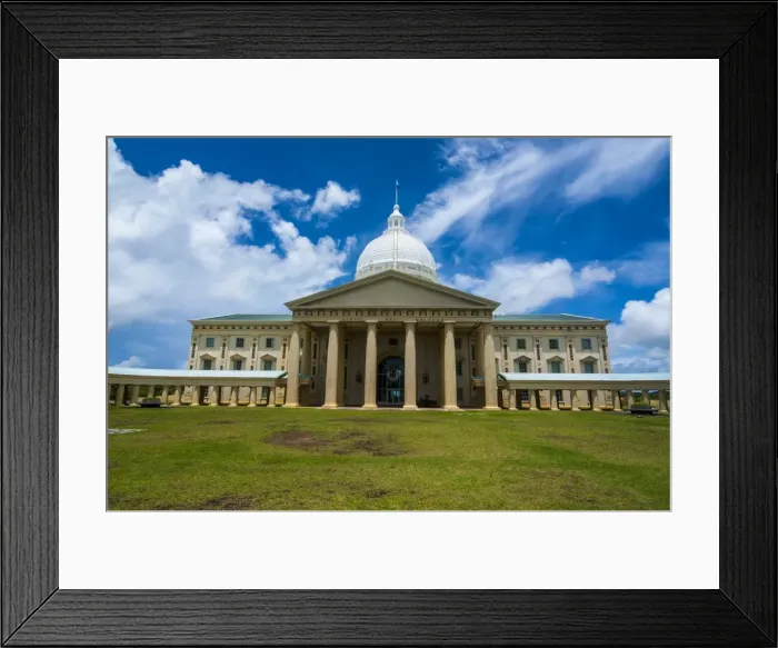 Framed Print : Parliament building of Palau on the Island of Babeldoab, Palau, Central Pacific, Pacific Framed Print : Parliament building of Palau on the Island of Babeldoab, Palau, Central Pacific, Pacific