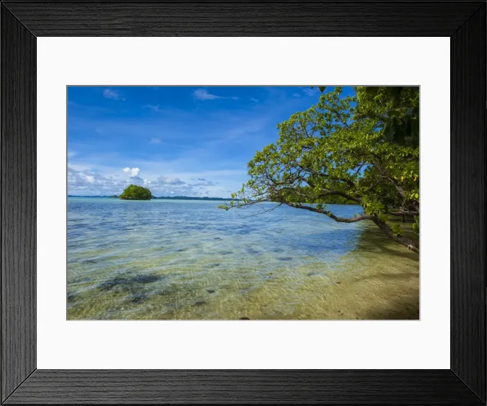 Framed Print : Little rock islet in the famous Rock islands, Palau, Central Pacific, Pacific