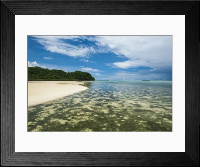 Framed Print : Sandy beach on Carp Island, Rock islands, Palau, Central Pacific, Pacific Framed Print : Sandy beach on Carp Island, Rock islands, Palau, Central Pacific, Pacific