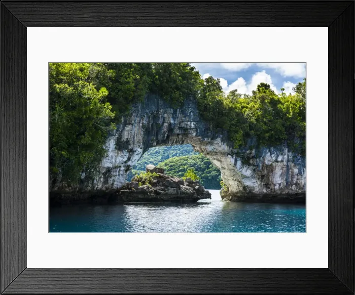 Framed Print : Rock arch in the Rock islands, Palau, Central Pacific, Pacific Framed Print : Rock arch in the Rock islands, Palau, Central Pacific, Pacific