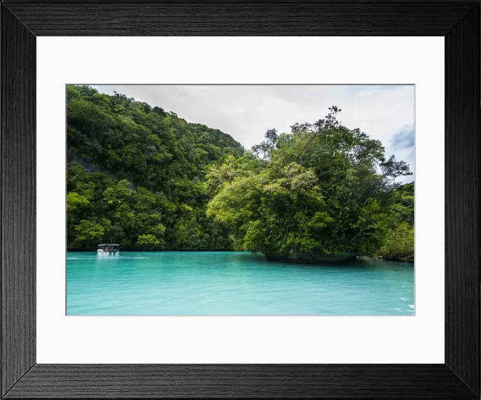 Framed Print : Turquoise waters in the Rock islands, Palau, Central Pacific, Pacific Framed Print : Turquoise waters in the Rock islands, Palau, Central Pacific, Pacific