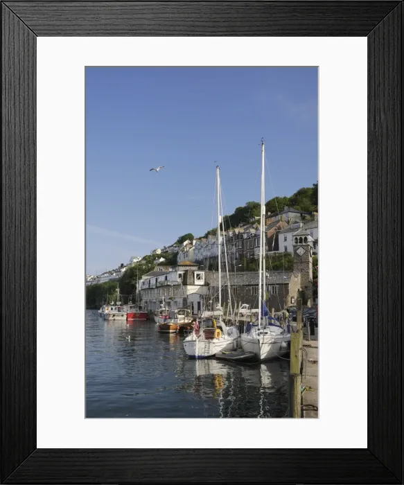 Framed Print : Sailing yachts moored in Looe harbour, Cornwall, England, United Kingdom, Europe Framed Print : Sailing yachts moored in Looe harbour, Cornwall, England, United Kingdom, Europe