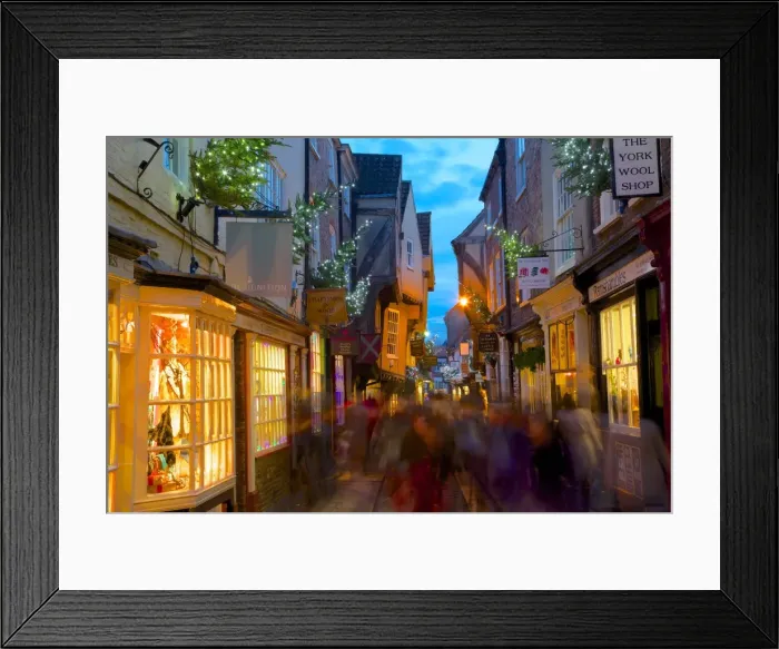 Framed Print : The Shambles at Christmas, York, Yorkshire, England, United Kingdom, Europe Framed Print : The Shambles at Christmas, York, Yorkshire, England, United Kingdom, Europe