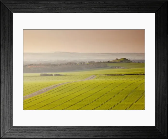 Framed Print : The Vale of Pewsey at first light, Wiltshire, England, United Kingdom, Europe Framed Print : The Vale of Pewsey at first light, Wiltshire, England, United Kingdom, Europe
