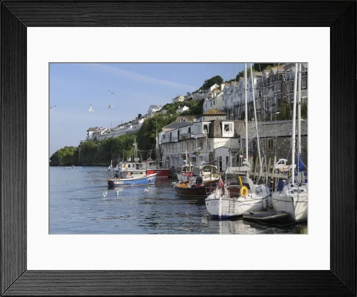 Framed Print : Fishing boat coming in to moor alongside other fishing boats and sailing yachts in Looe harbour, Cornwall, England, United Kingdom, Europe Framed Print : Fishing boat coming in to moor alongside other fishing boats and sailing yachts in Looe harbour, Cornwall, England, United Kingdom, Europe