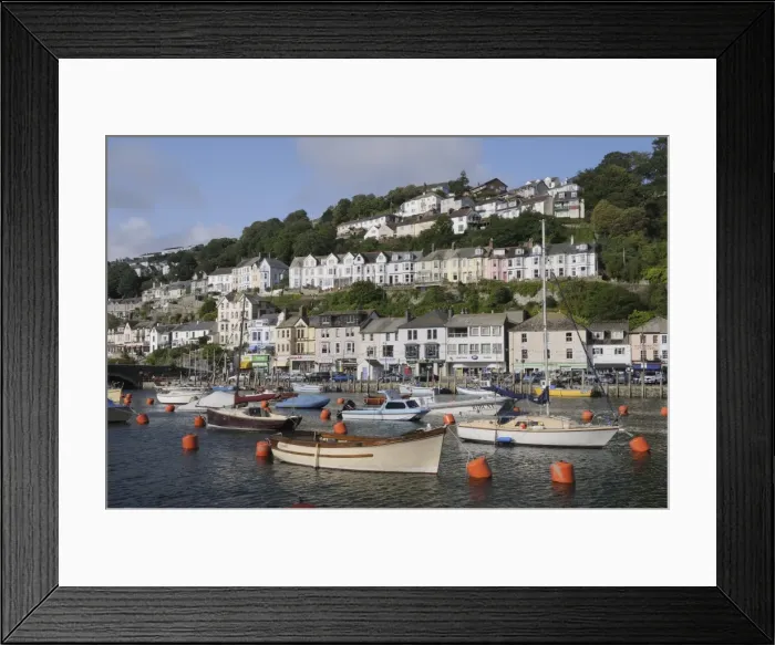 Framed Print : Fishing boats and sailing yachts moored in Looe harbour, Cornwall, England, United Kingdom, Europe Framed Print : Fishing boats and sailing yachts moored in Looe harbour, Cornwall, England, United Kingdom, Europe